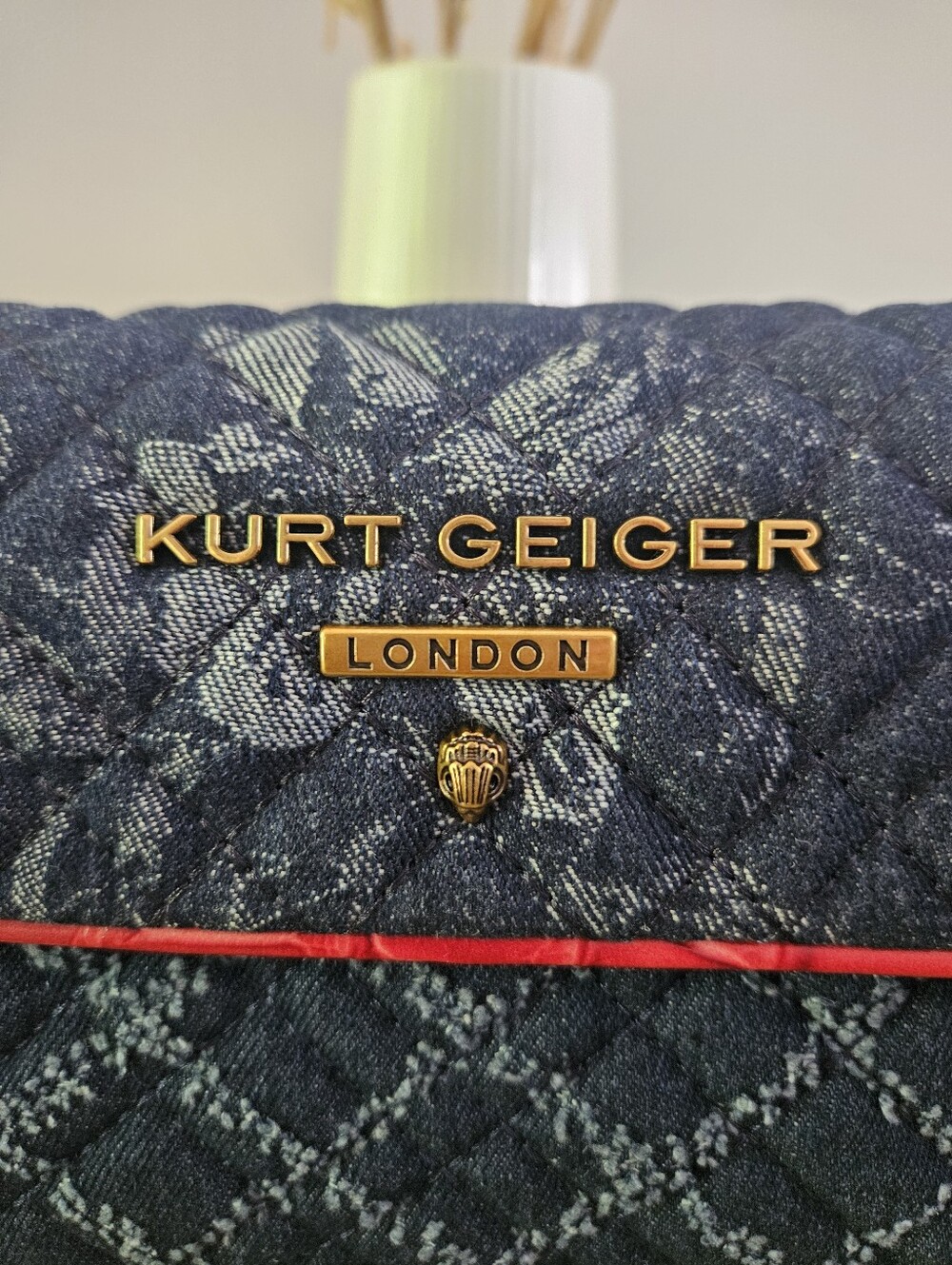 Kurt Geiger Denim Quilted Crossbody - Picture 7 of 12
